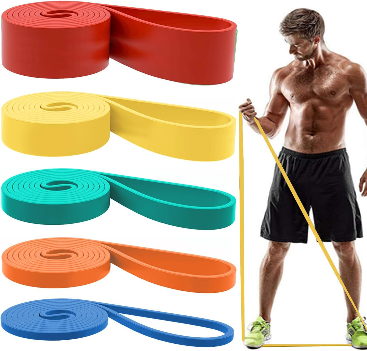 Resistance Bands Set - Pull Up Assist Bands for Workout, Fitness, Physical Therapy
