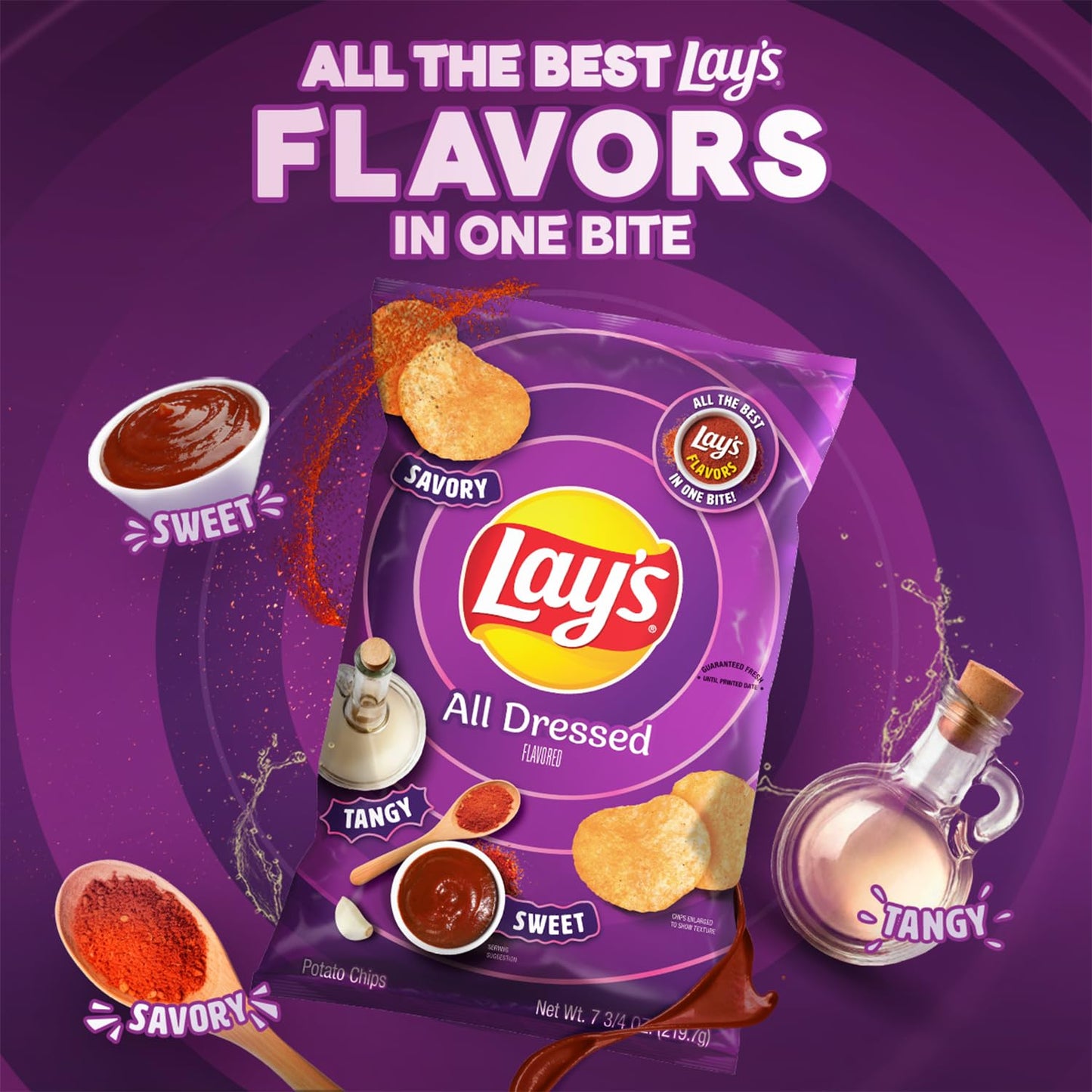 Lay's Potato Chips Variety Pack, 21 Pack, 1 oz Bags, Packaging and May Vary