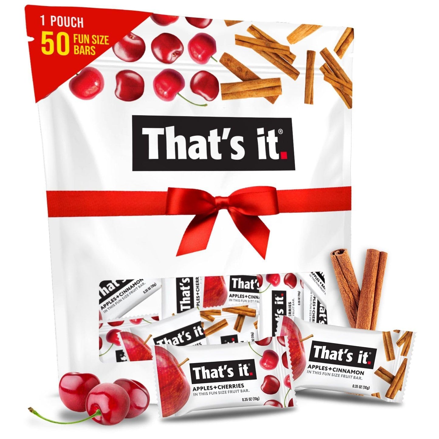 Fun Size Fruit Bars Variety Pack, 50 Pieces, 10g Each, Non-GMO, Kosher, Gluten Free
