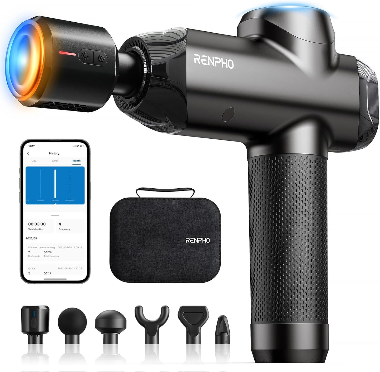 RENPHO Active Thermacool 2 Massage Gun with Heat and Cold Therapy