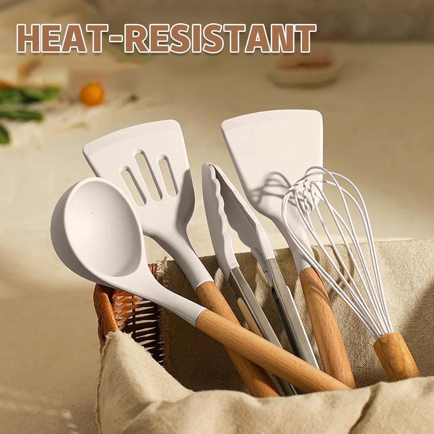 Umite Chef Food Grade Thickened Silicone (Stainless Steel Core) Kitchen Gadgets Tools Set - Kitchen Cooking Utensils Set, Heat Resistant Kitchen Spatula Tools Set