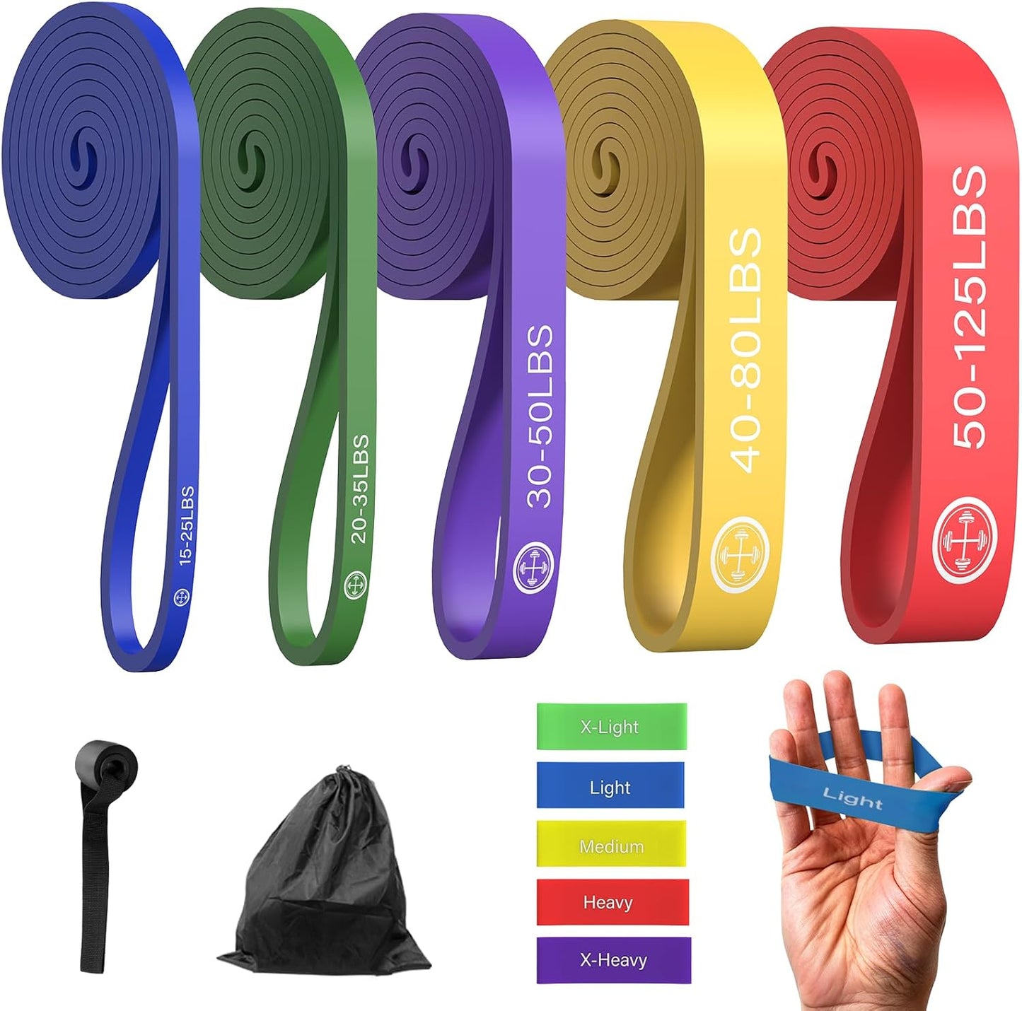 Exercise Bands Set of 6 Resistance Bands for Home Workout