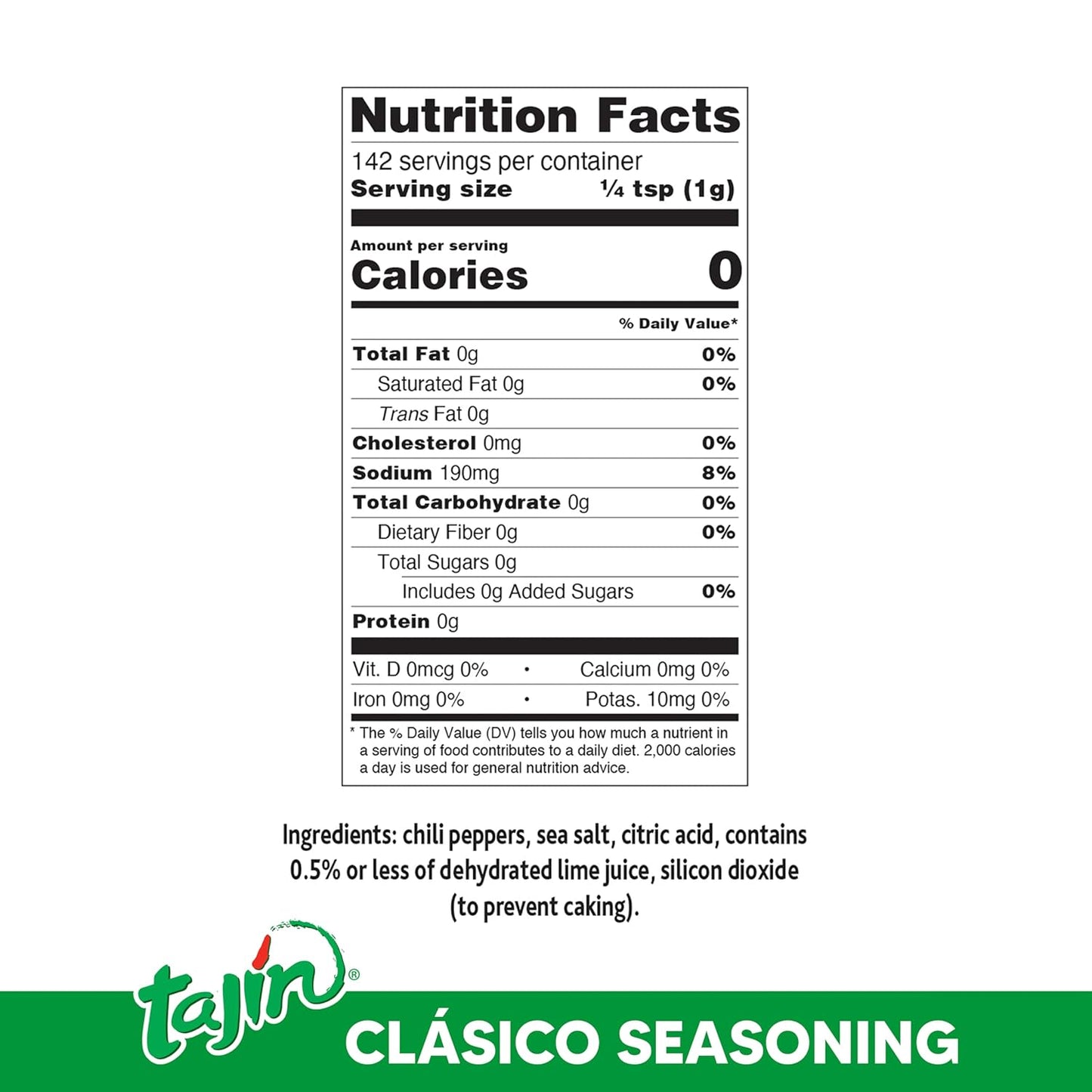 Tajin Clásico chile lime seasoning, authentic Mexican spice blend, 5 oz bottle, single pack