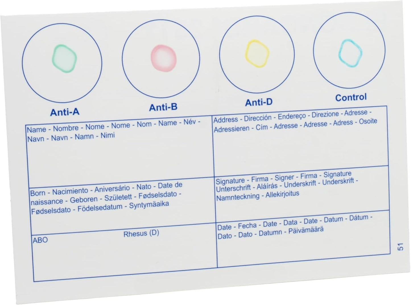 Eldoncard INC Blood Type Test Kit - Find Your A, B, O, AB & RH Blood Type
