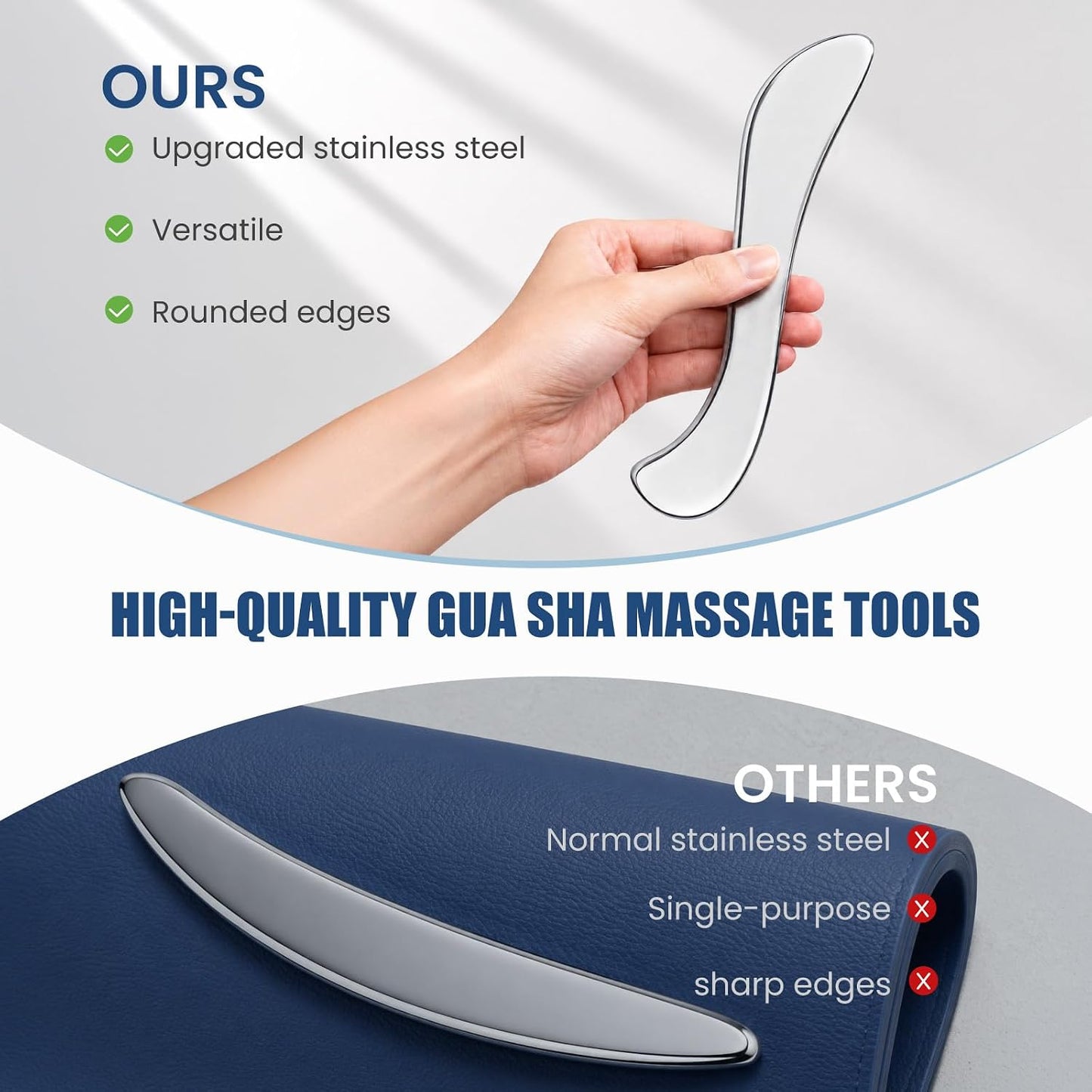 Stainless Steel Muscle Scraper Tool for Physical Therapy and Myofascial Release