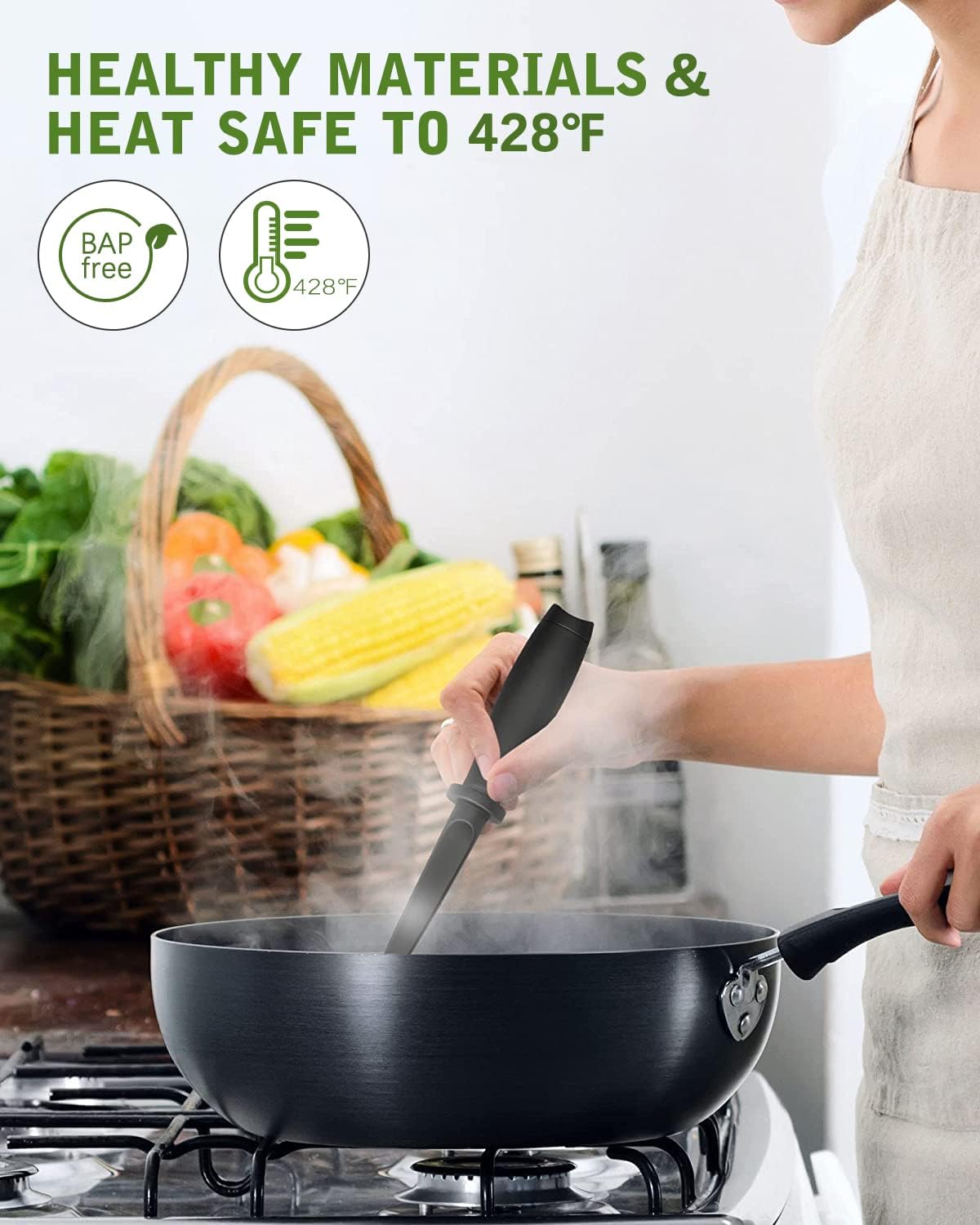 Upgrade Meat Chopper Hamburger Masher Ground Beef Smasher Utensil Mix Tool | Premium Heat Resistant Meat Masher, Nylon Potato Mashers Beef Smasher, Dishwasher Safe Non Stick Mix & Chop Tool Gift-Black