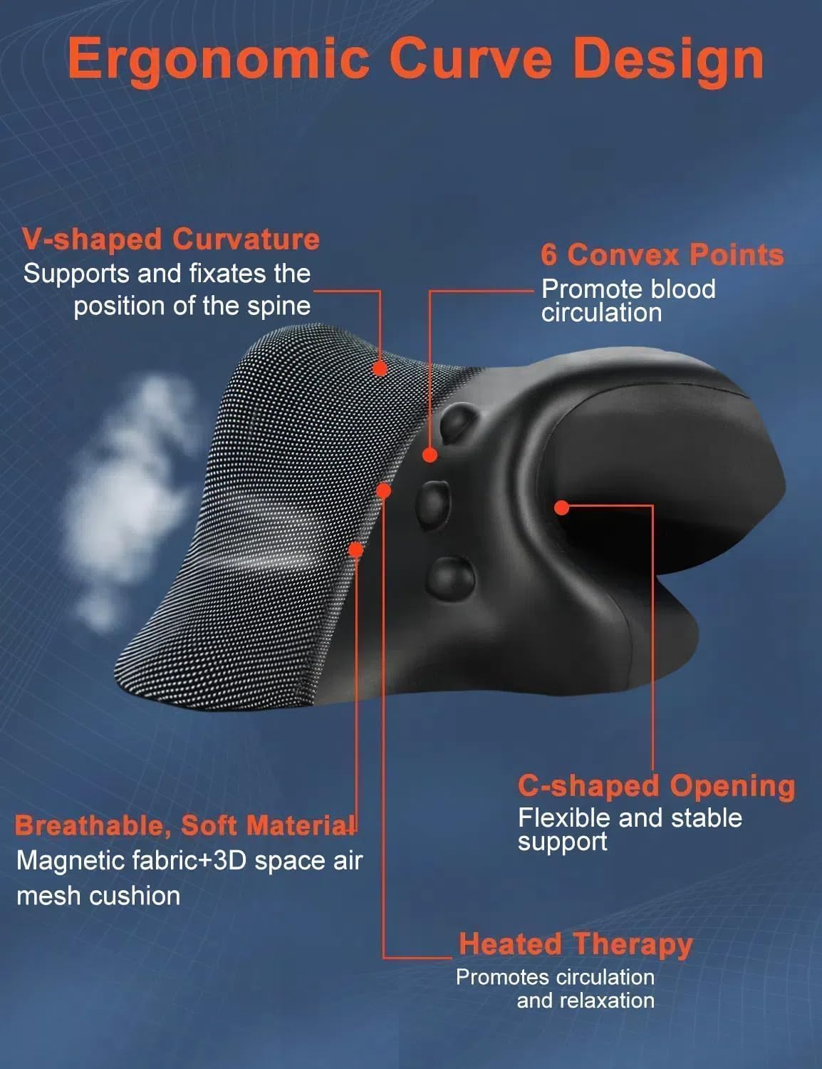 Upalled Wireless Heated Neck Stretcher for Pain Relief