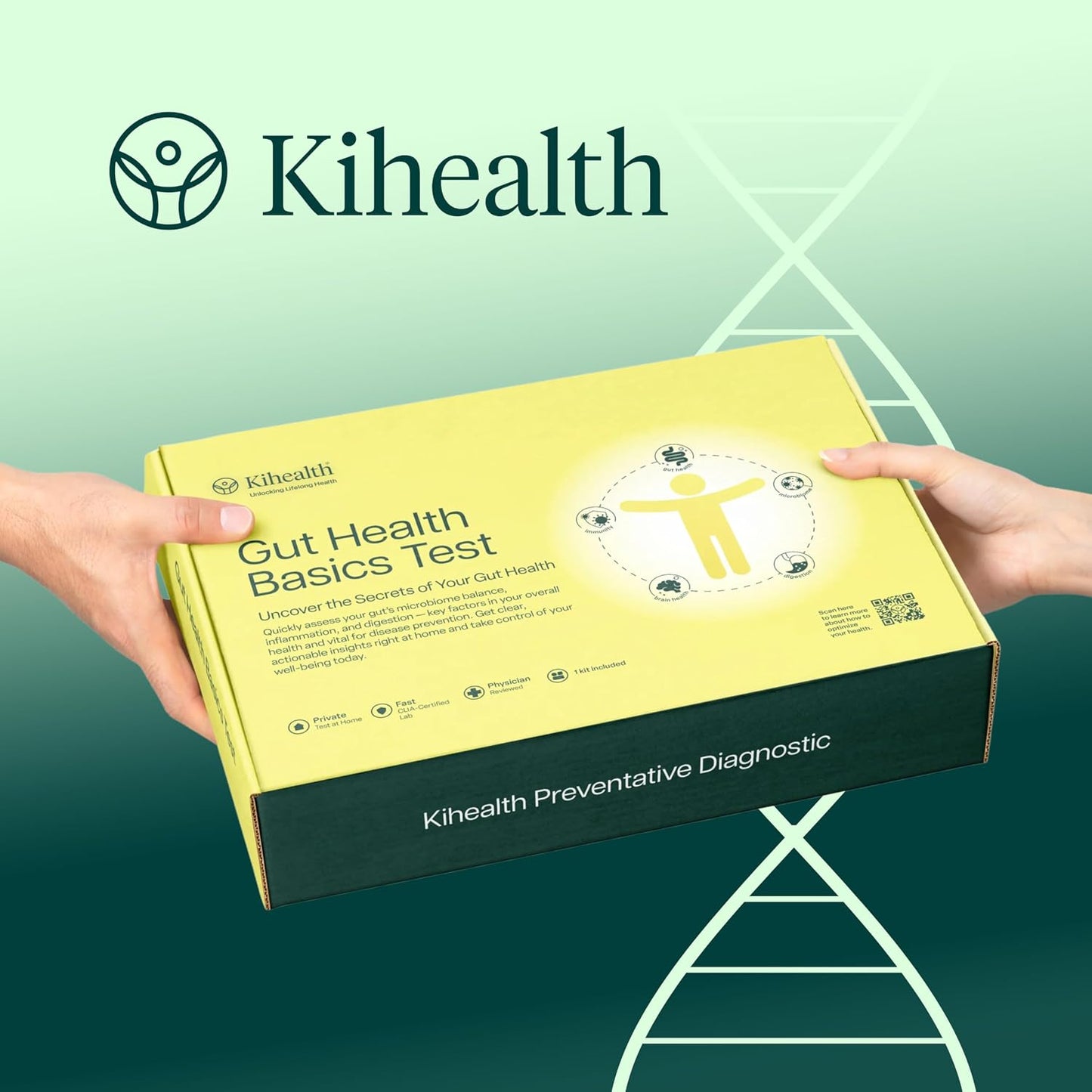 KiHealth Gut Health Basics Test at-Home Stool Test Kit for Digestion and Microbiome Balance
