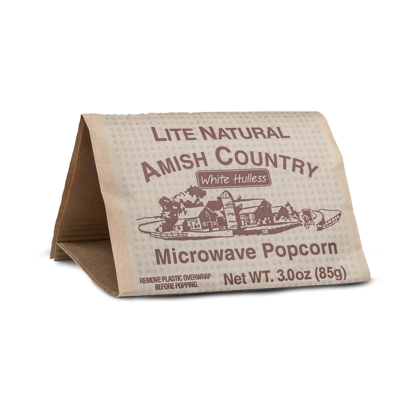 Amish Country Popcorn, 10 Bags, Lite Natural White Hulless, Microwaveable, Kosher