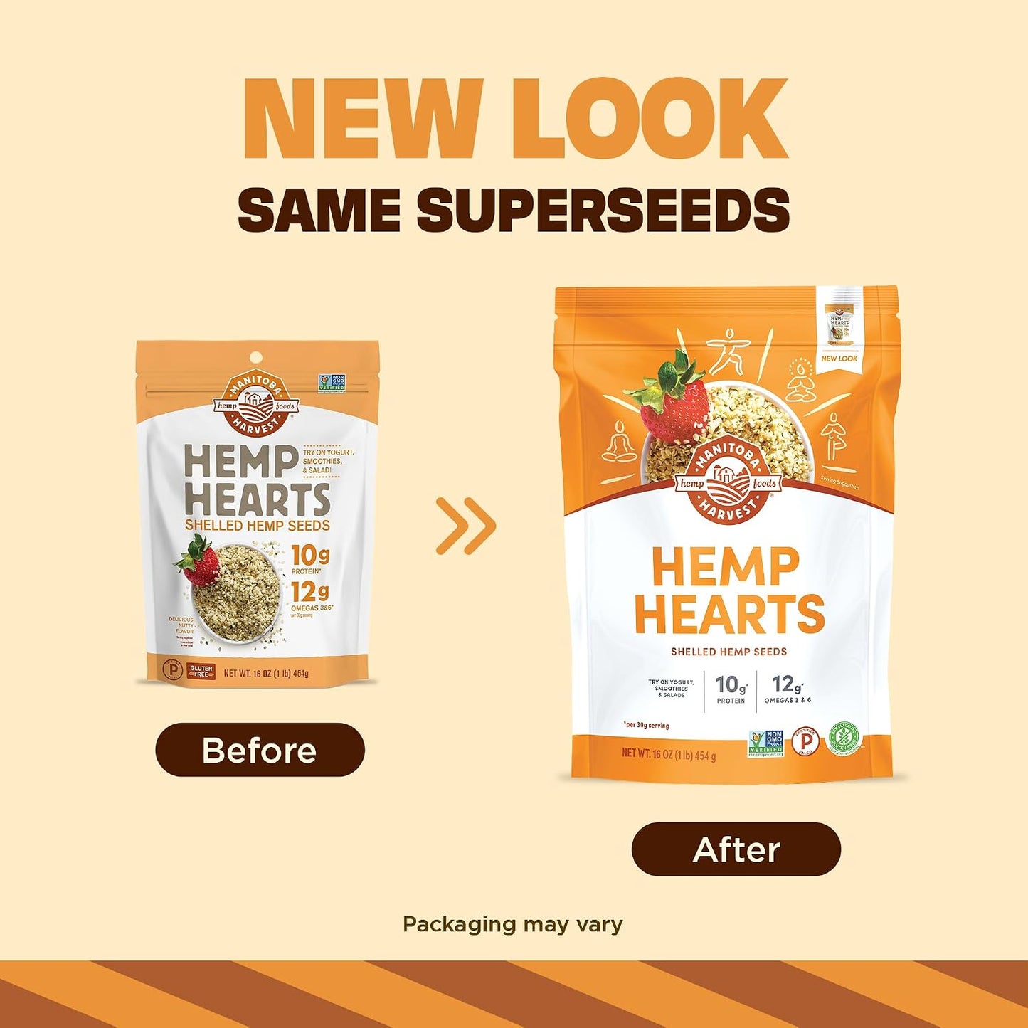 Manitoba Harvest Hemp Hearts, Shelled Hemp Seeds - 16oz - 10g Plant Protein & 12g Omega 3 & 6 per 30g serving - Easy to Digest with 9 Amino Acids - Gluten Free, Non-GMO Project Verified