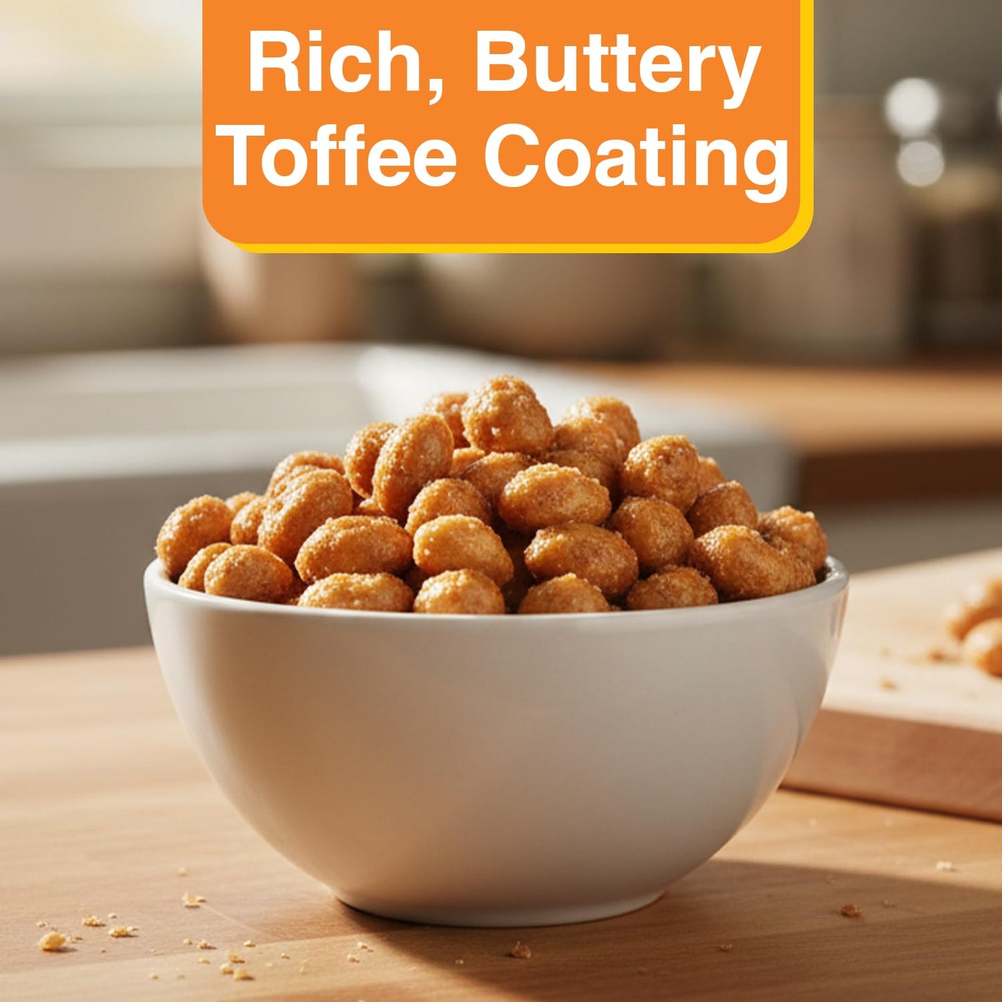 P-Nuttles Butter Toffee Covered Peanuts, 44 oz Jar, Made in USA, Kosher