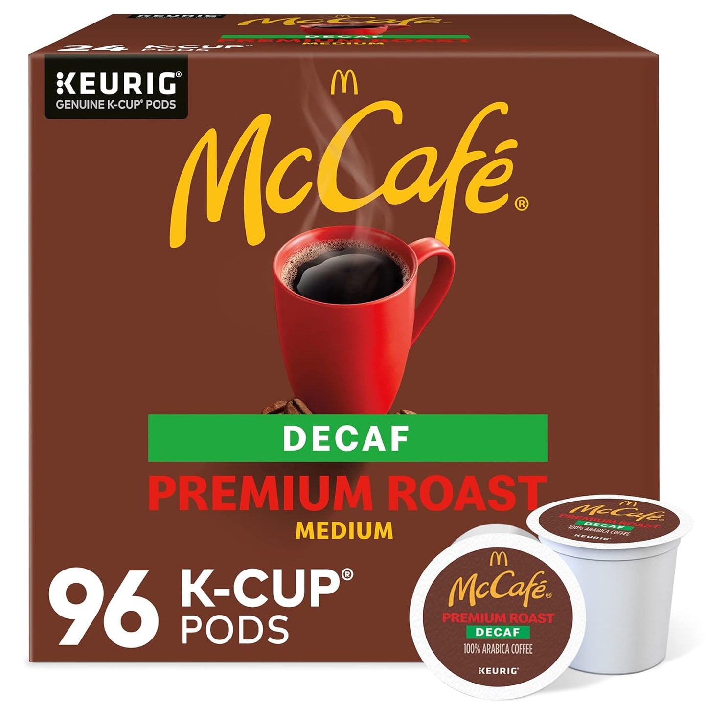 McCafe Premium Roast Decaf Coffee Single Serve Keurig K-Cup Pods 96 Count