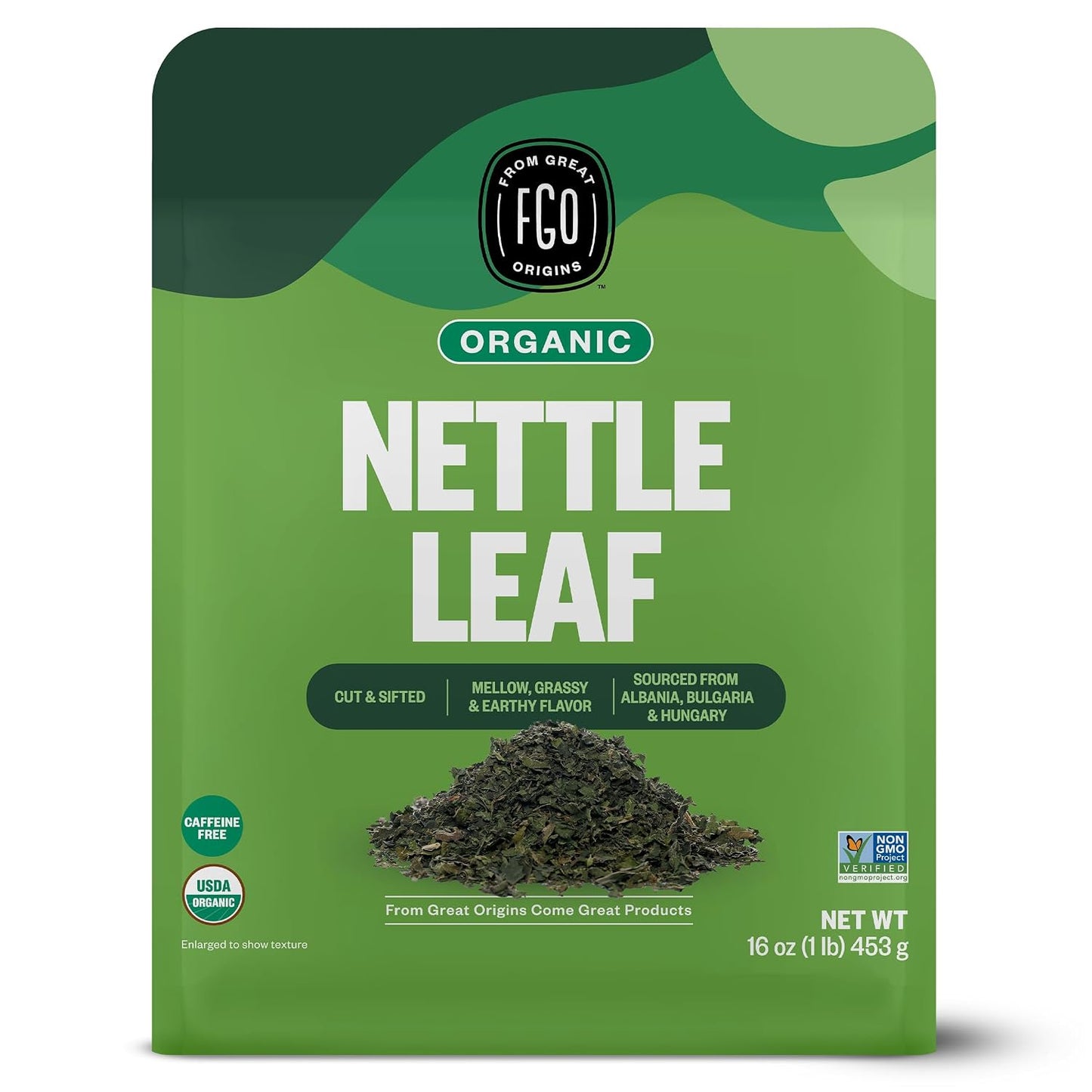 FGO Organic Red Raspberry Leaf Tea Bags, 100 Eco-Conscious Tea Bags, Caffeine Free, Imported from Germany