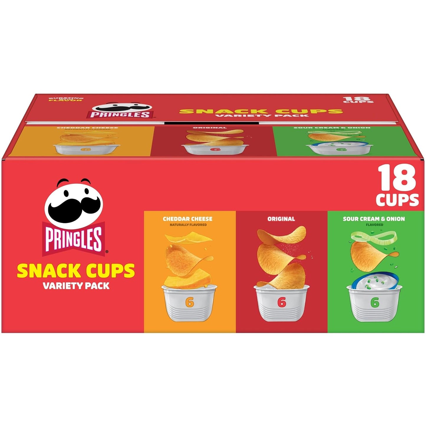 Pringles Potato Crisps Chips Variety Pack Snack Cups 12.9oz Box