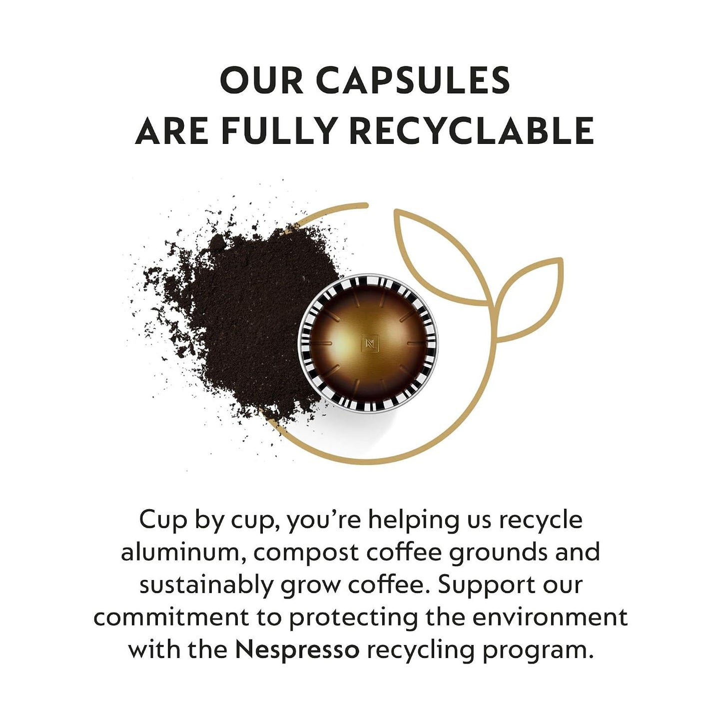 Nespresso Capsules Vertuo Double Espresso Scuro Dark Roast Coffee Pods 30-Count