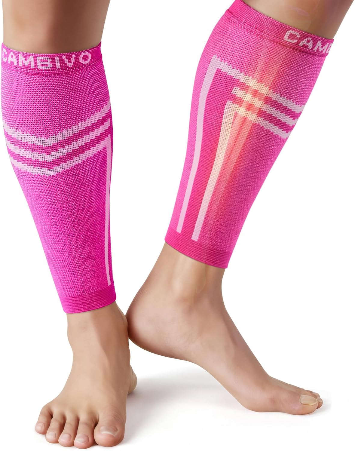 CAMBIVO Calf Compression Sleeve for Men and Women, Shin Splint Support and Varicose Vein Treatment