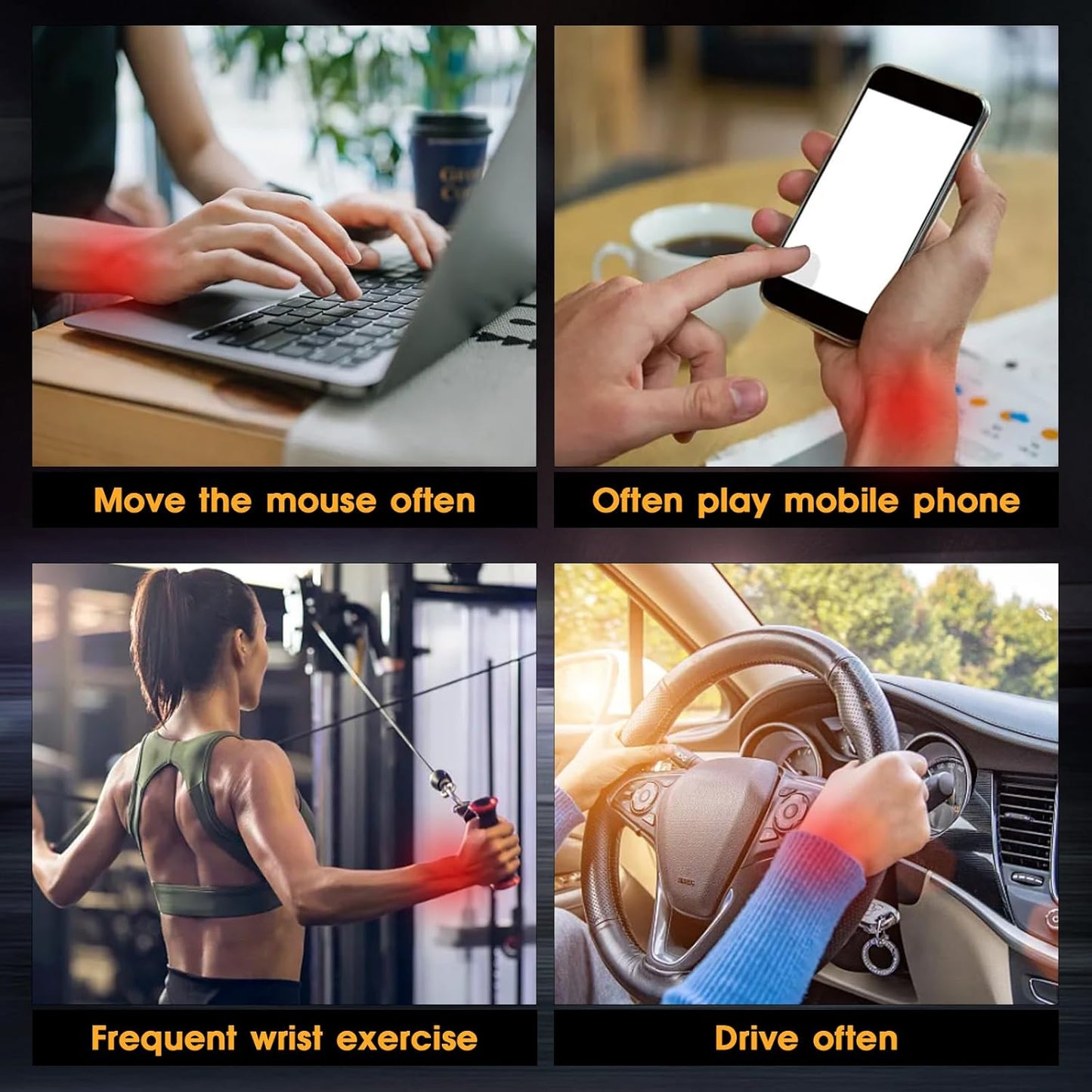 JIN BD Wrist Trainer Ball - Automatic Start Gyroscopic Forearm Exerciser