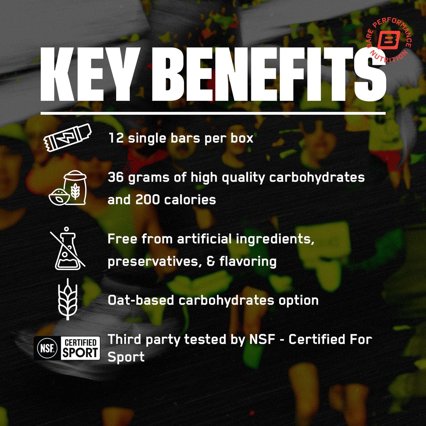BARE PERFORMANCE NUTRITION Go Bar, Oat Based Endurance Training Snack