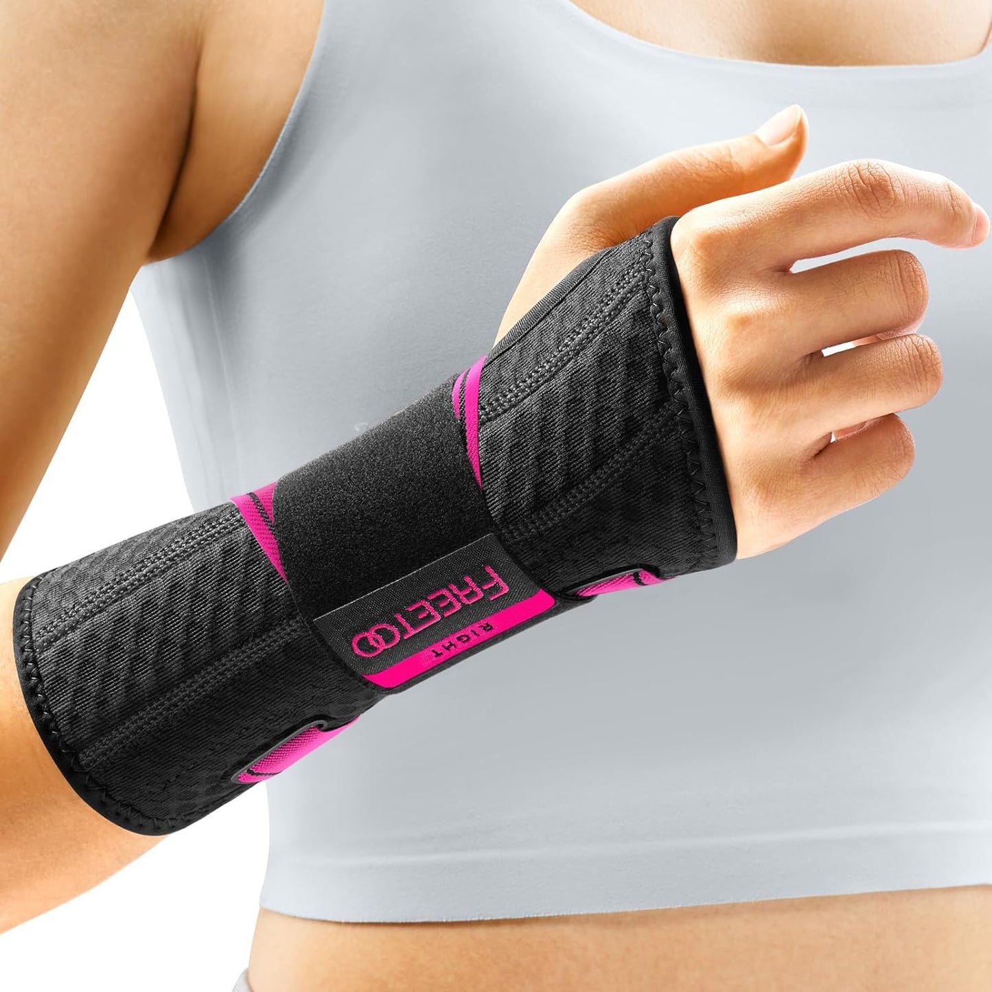 FREETOO Carpal Tunnel Wrist Brace Night Support for Pain Relief and Arthritis