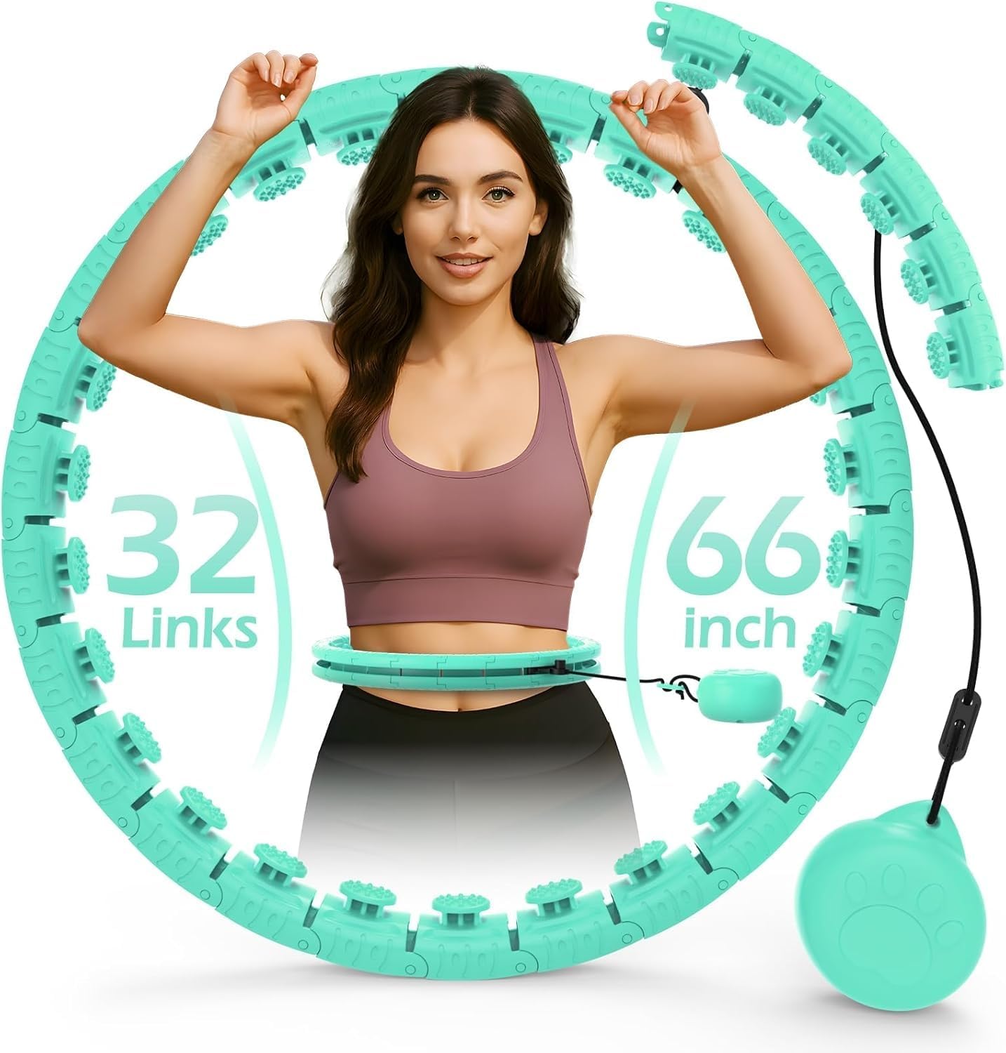 JLoibao Weighted Hula Hoop, 56-66 Inch, for Adults Weight Loss