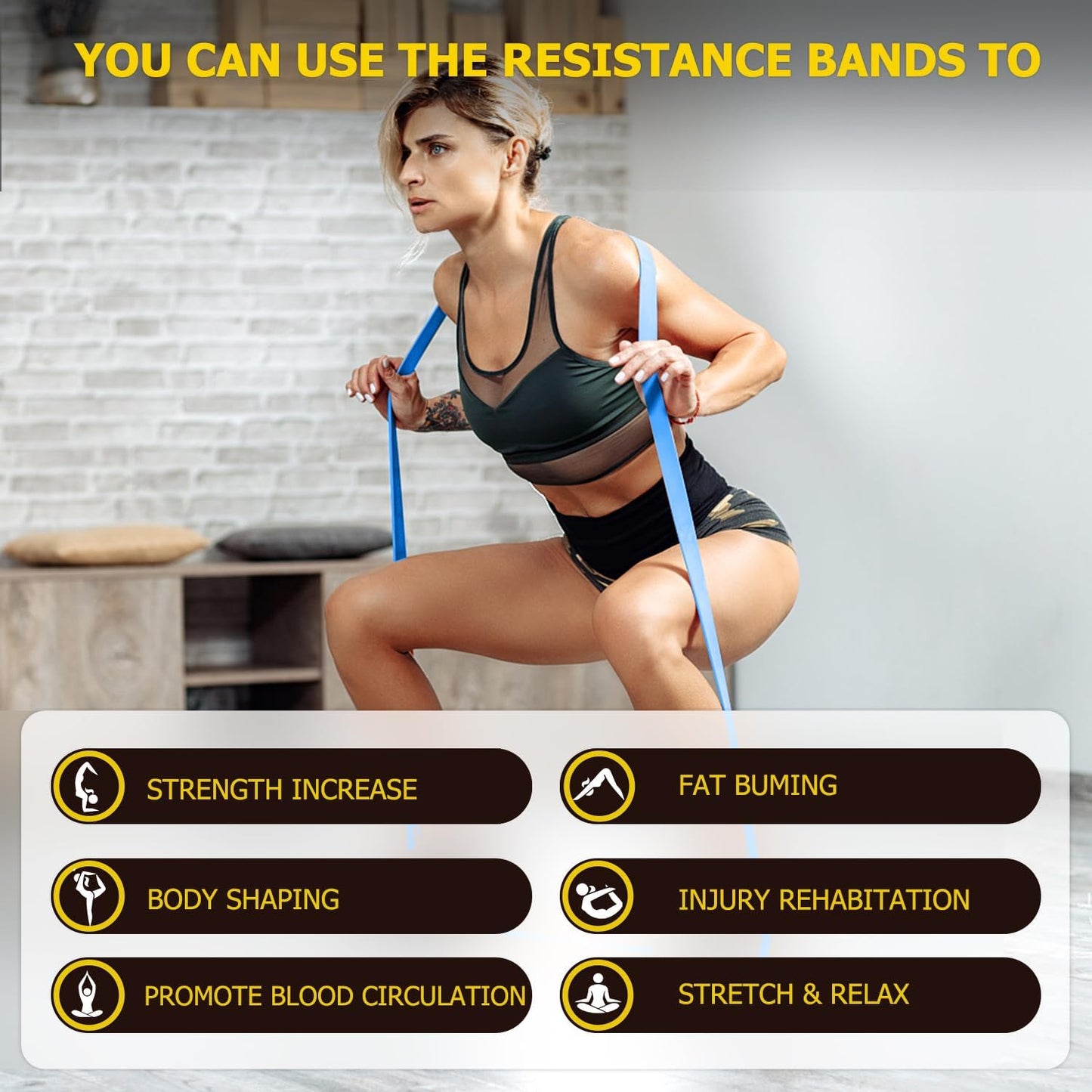 Resistance Bands, Pull Up Assistance Bands for Men and Women, Natural Latex Exercise Bands
