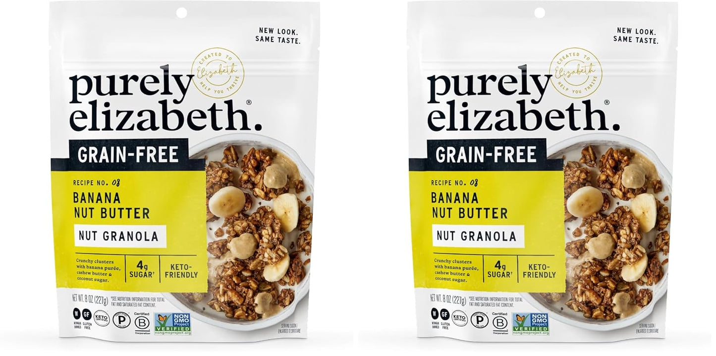 Purely Elizabeth Vanilla Almond Butter Keto Granola with MCT Oil 3 Ct 8oz Bags