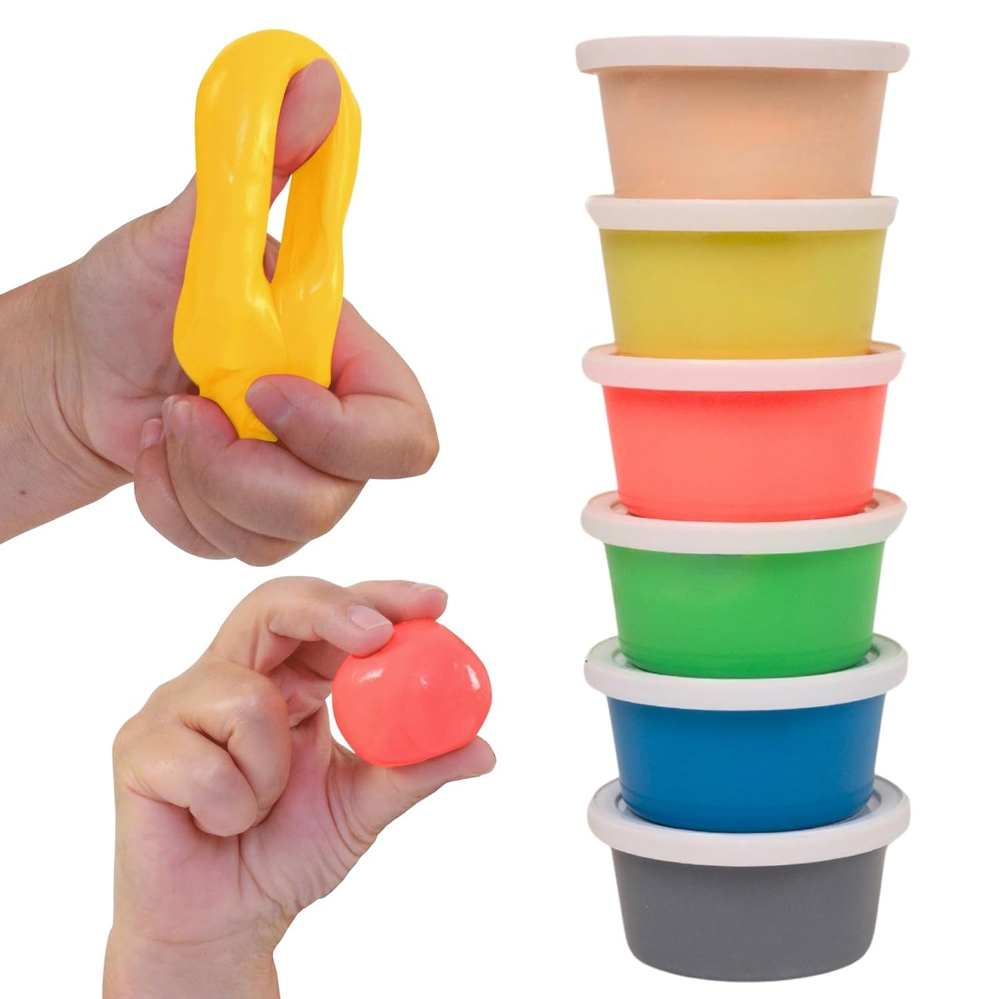 LIFE WORKS Therapy Putty Set for Adults and Teens, 4 Resistance Levels, Non-Toxic Silicone