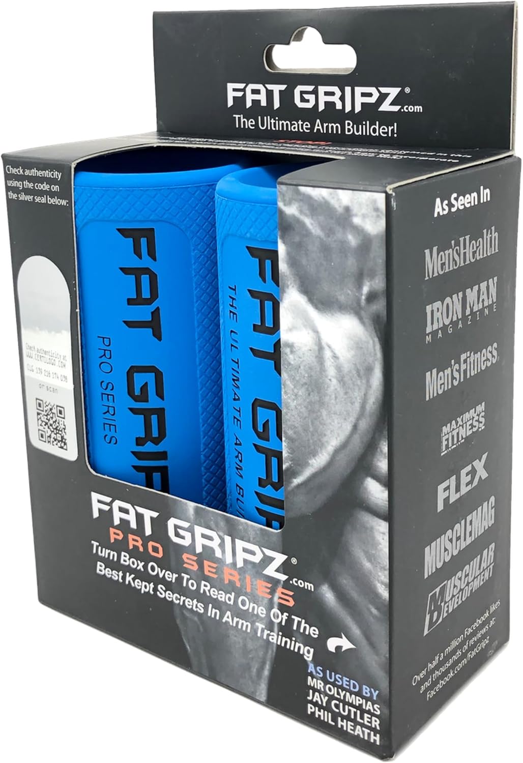 Fat Gripz - Thick Grips for Bigger Arms & Stronger Grip (4x Men's Health Award Winner)
