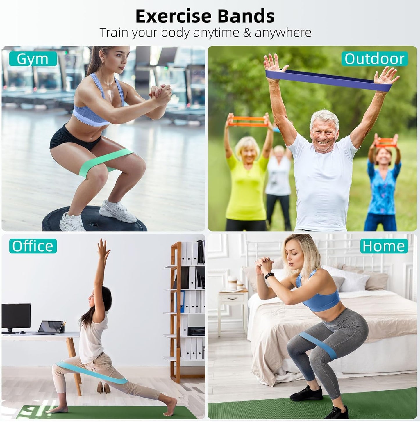 Resistance Bands 5-Pack for Strength Training and Stretching