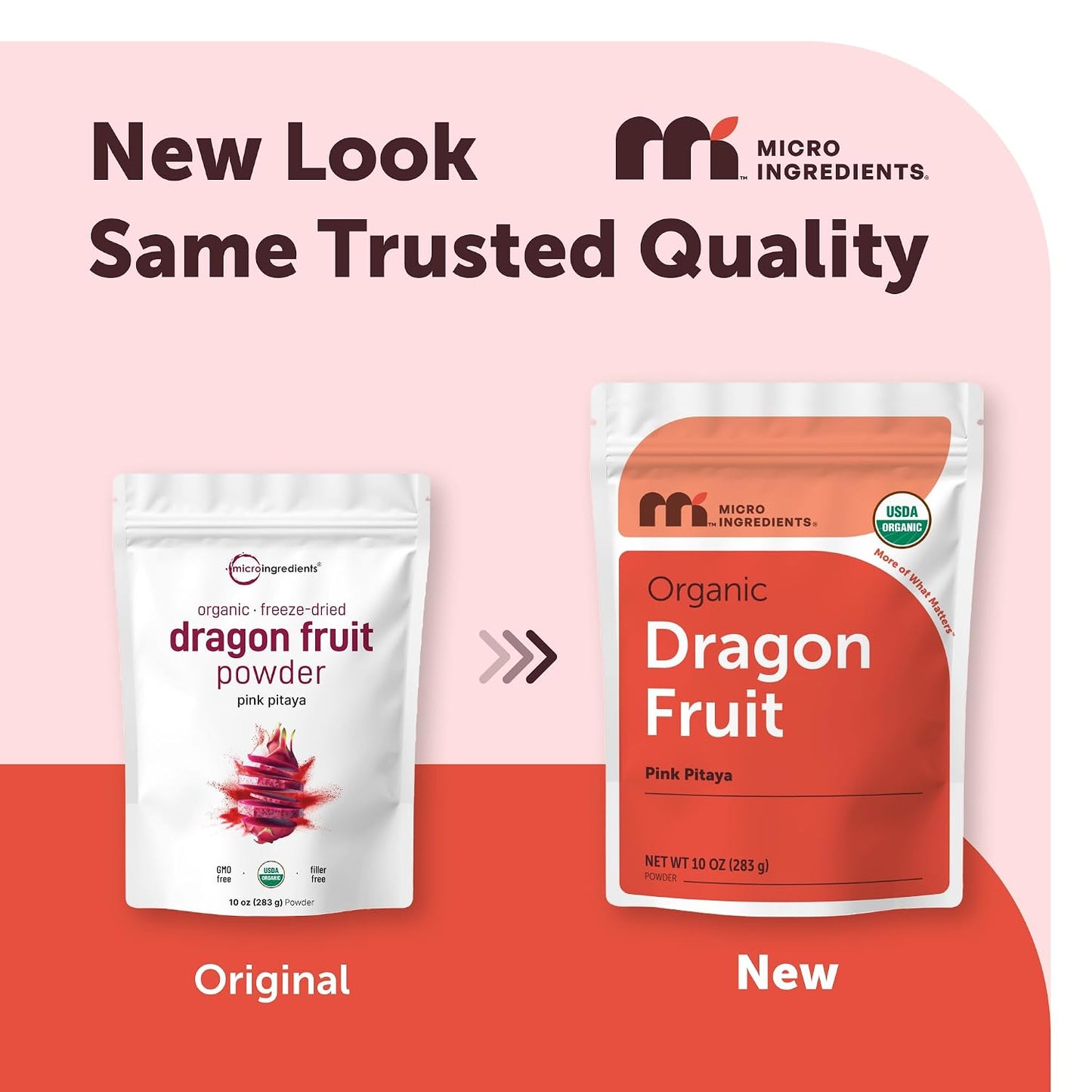 Organic Dragon Fruit Powder, 10oz, 100% Natural, Freeze-Dried, Non-GMO, Vegan Friendly