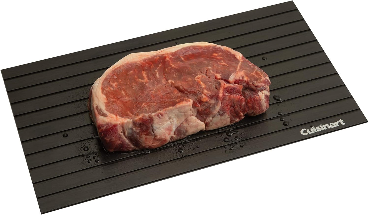 Cuisinart Defrosting Tray for Frozen Meat, Advanced Conductive Aluminum | CDT-010P, meat defroster plate rapidly thaws meat and preserves flavors with a non-stick, easy-to-clean surface