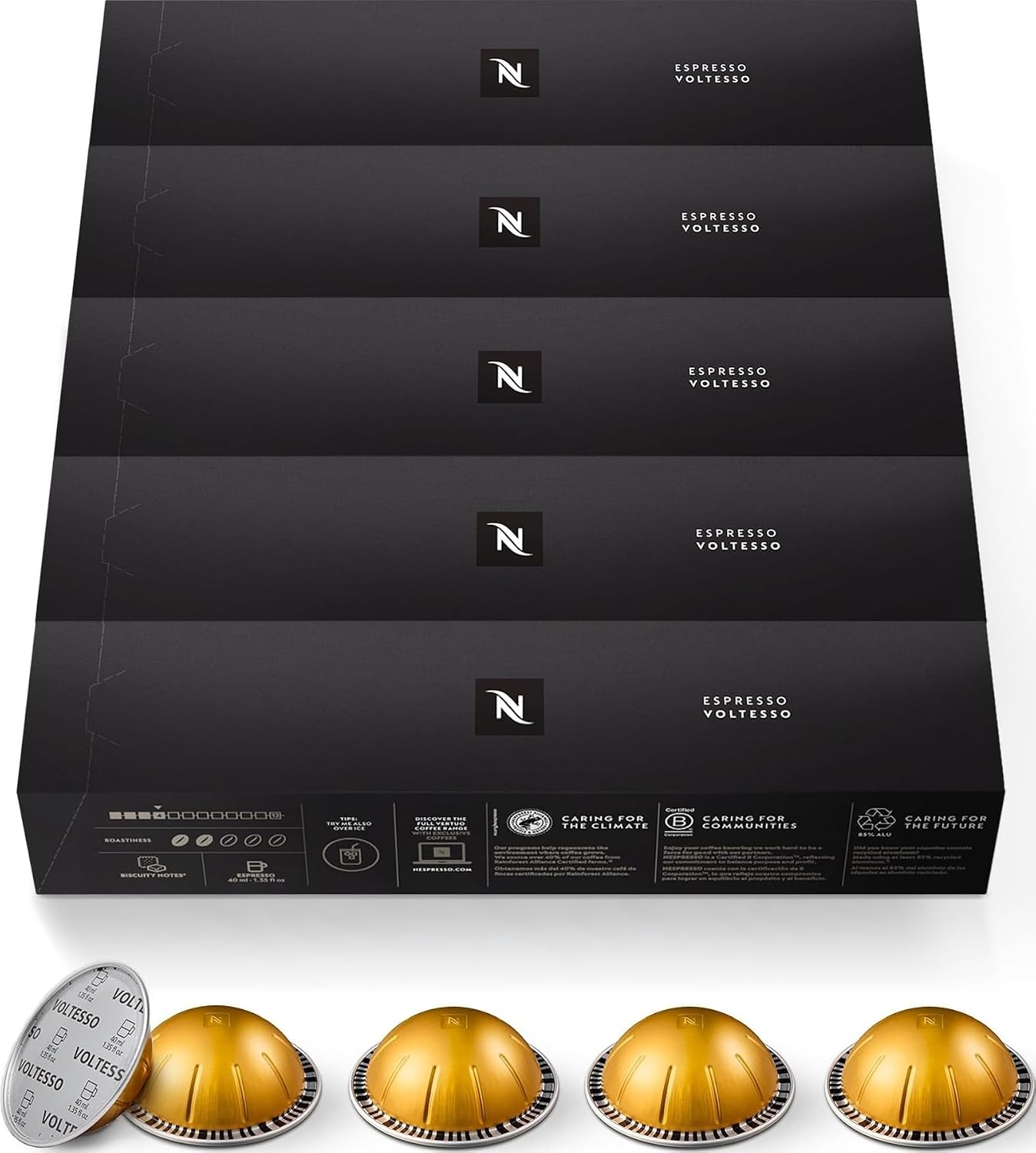 Nespresso Capsules Vertuo Odacio Medium Roast Coffee 30-Count Pods