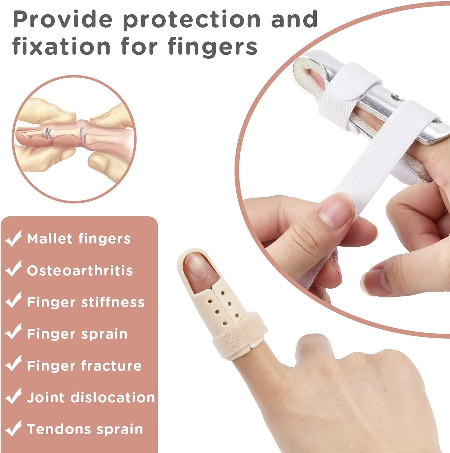 Sopito 7PCS Finger Support Brace Stabilizer for Arthritis and Knuckle Immobilization