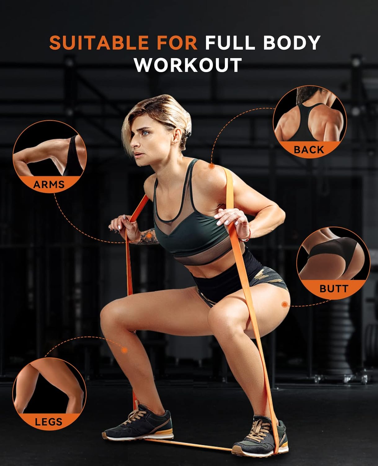 SUNPOW Pull Up Assistance Bands, Set of 5 Heavy Duty Resistance Bands