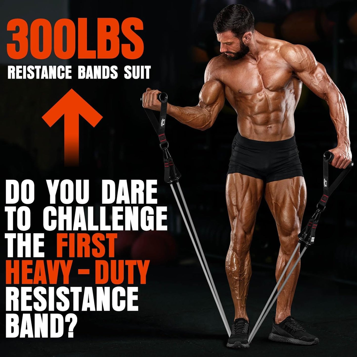 Heavy Resistance Bands for Working Out 300LBS Exercise Bands with Handles