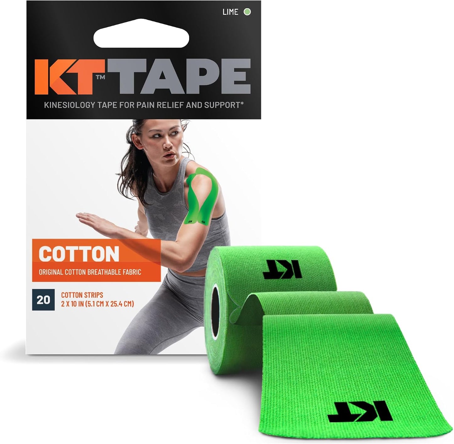 KT Tape Original Cotton Elastic Kinesiology Tape for Everyday Muscle and Joint Support
