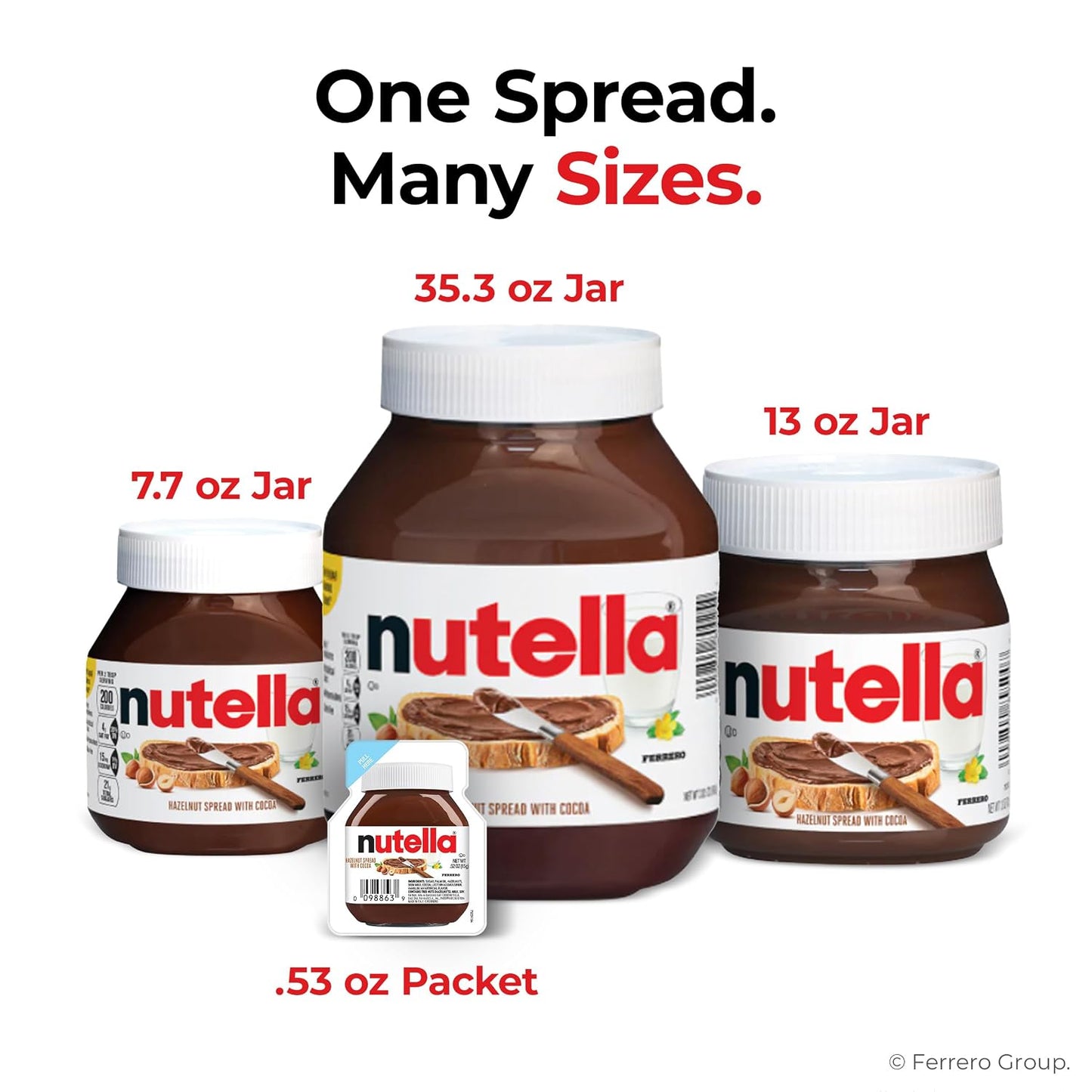 Nutella Hazelnut Spread, Creamy Breakfast Favorite, 35.3 oz Jar