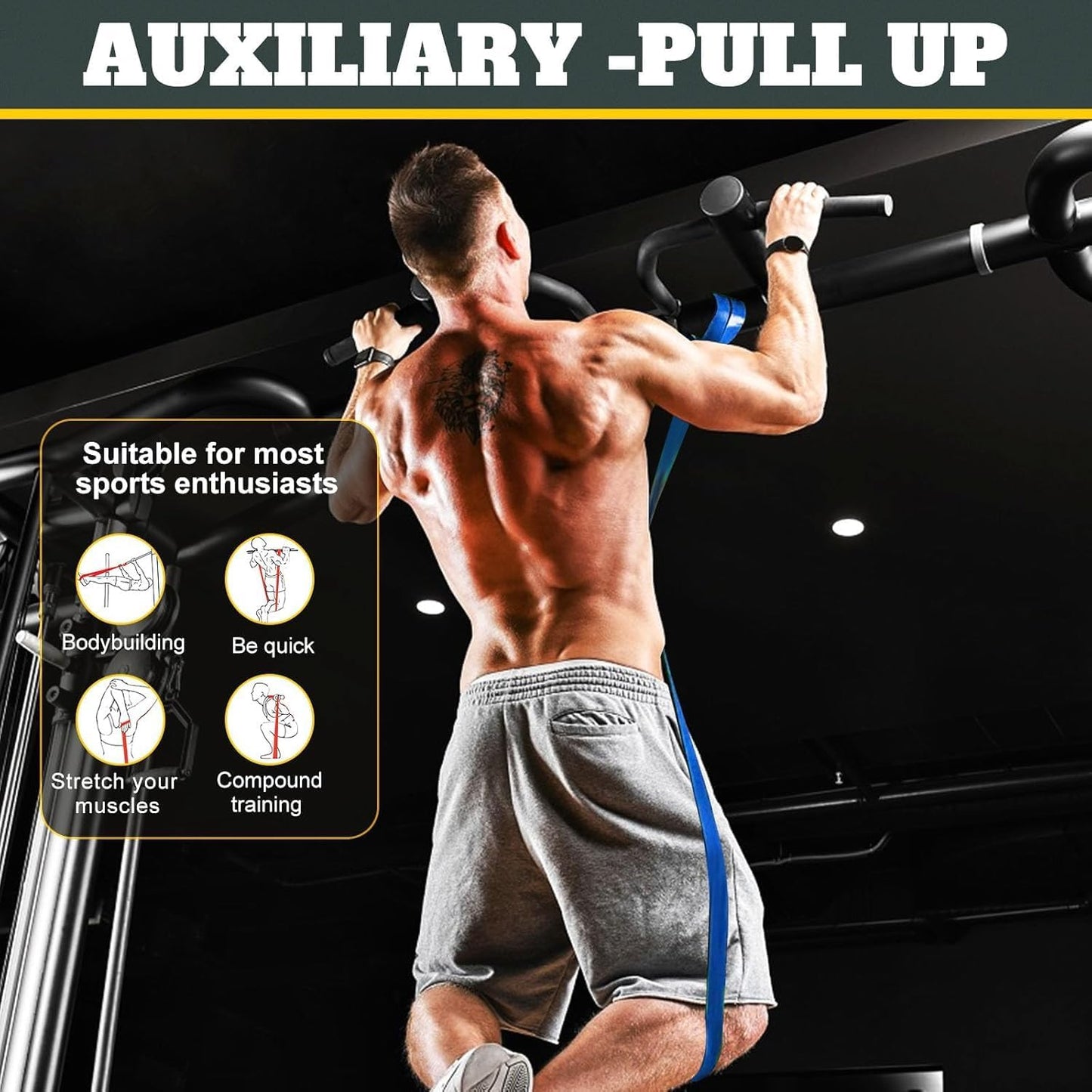 Resistance Bands for Full Body Workout - Durable, Versatile, Portable Home Gym Equipment