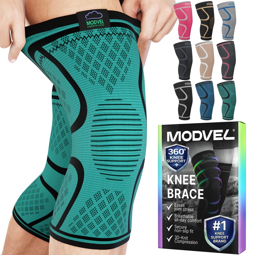 Modvel 2 Pack Knee Brace for Women and Men - Knee Support