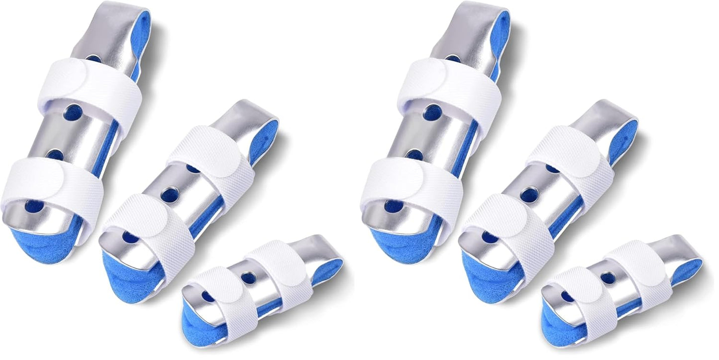 Sopito Finger Splint, 3PCS Finger Support Brace for Arthritis and Immobilization, Blue