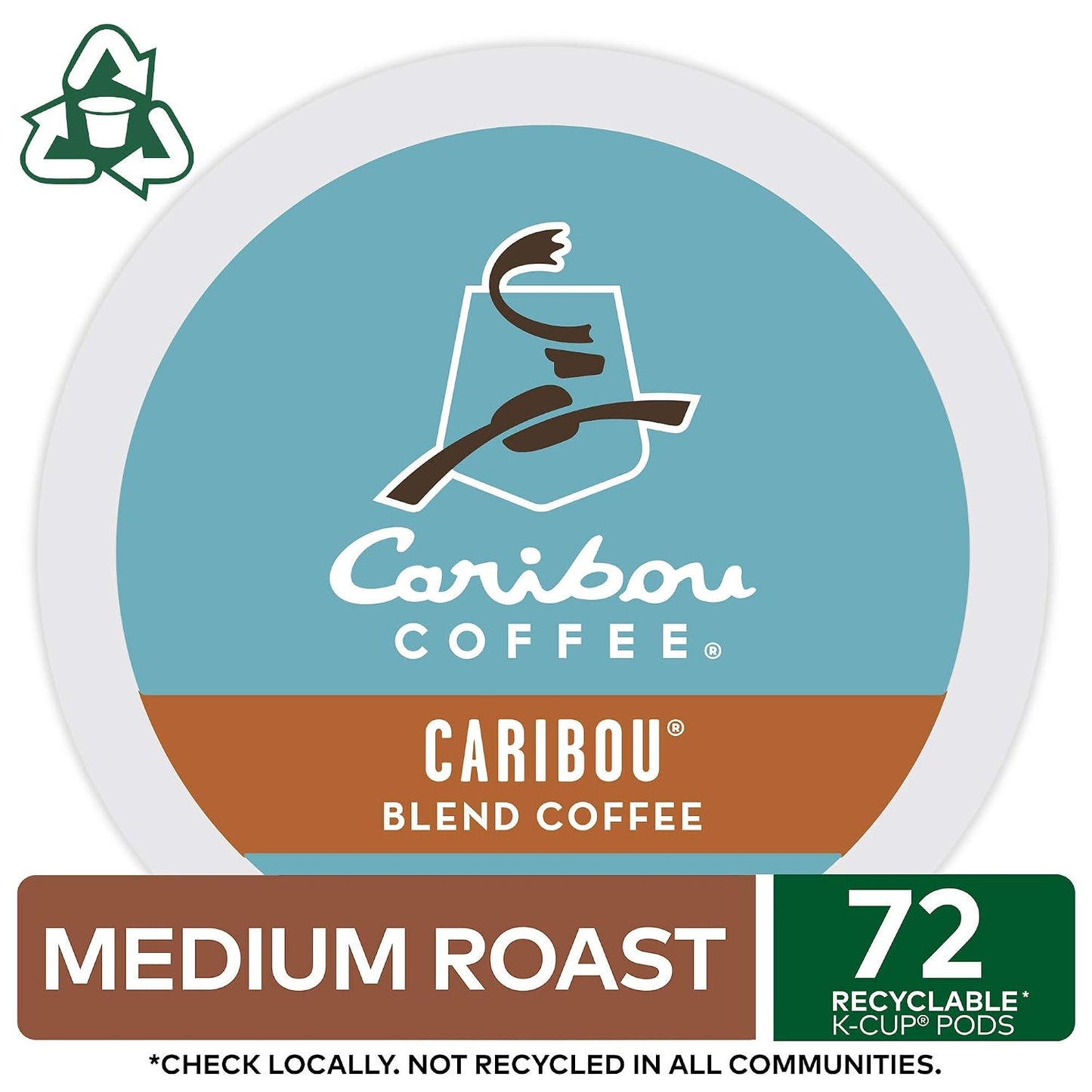 Caribou Coffee Caribou Blend Keurig Single-Serve K-Cup Pods, 72 Count, Medium Roast Coffee