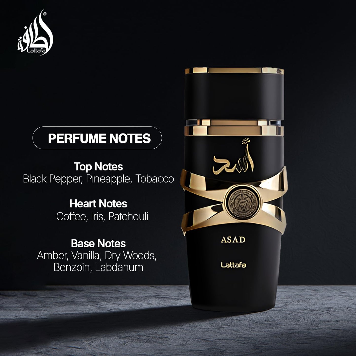 Lattafa Perfumes Asad for Unisex Eau de Parfum Spray, 3.4 Ounce