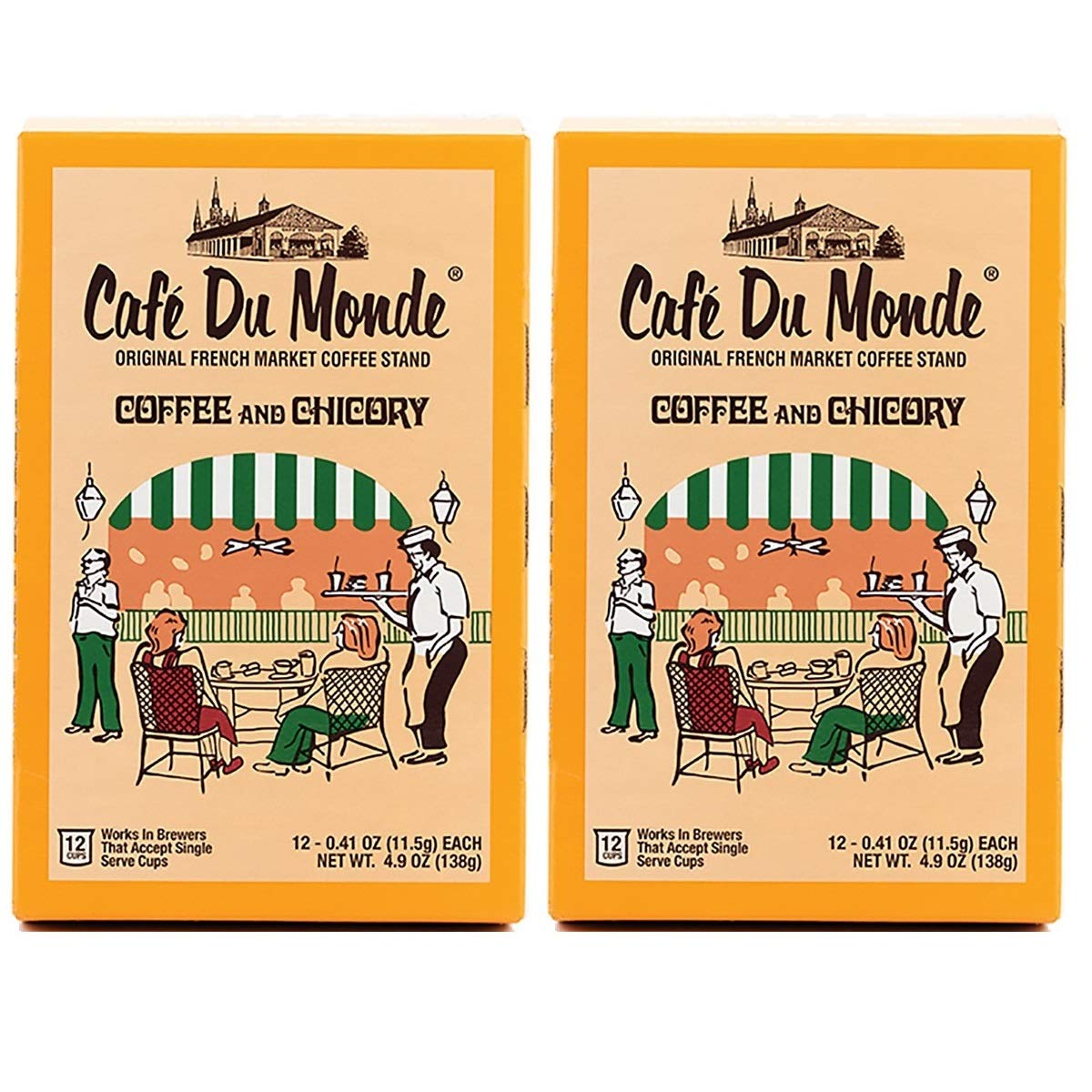 Cafe Du Monde Coffee and Chicory Single-Serve Cup Pods for Keurig Brewers, 12 Count