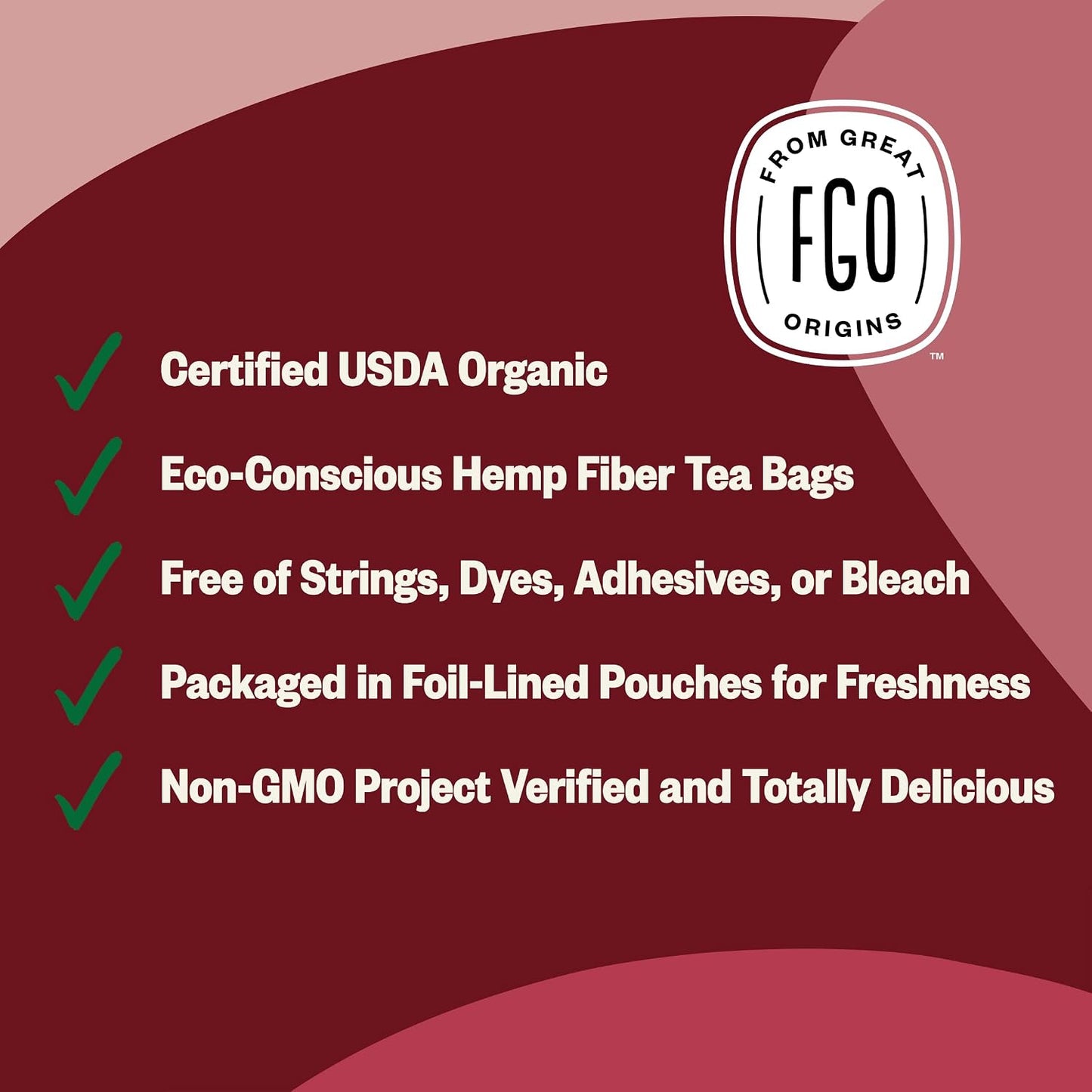 FGO Organic Red Raspberry Leaf Tea Bags, 100 Eco-Conscious Tea Bags, Caffeine Free, Imported from Germany
