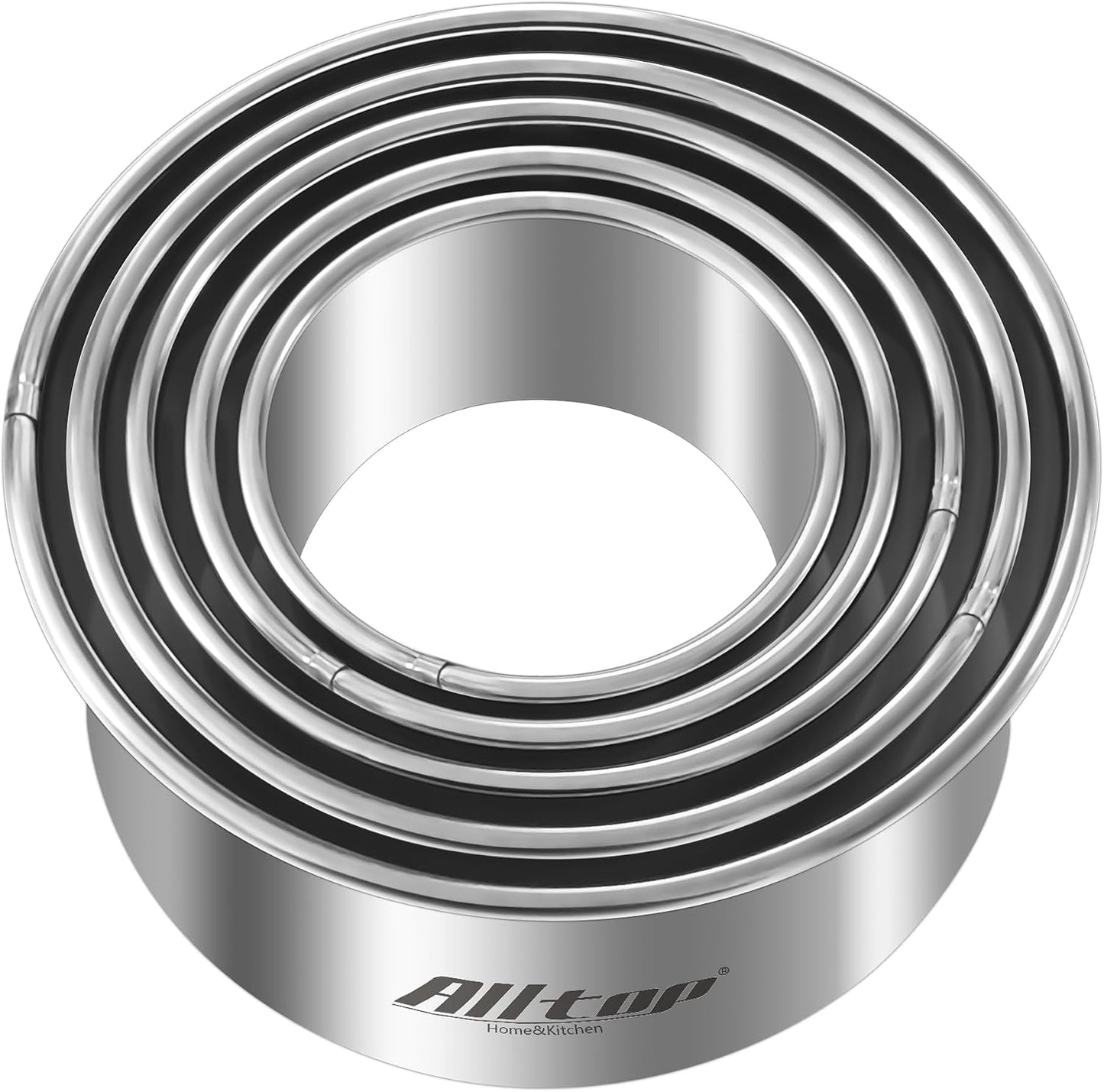 ALLTOP Circle Biscuit Cutter Set –Stainless Steel Baking Supplies for Effortless Round Cookie Shaping, Pastry & Fondant Tool Creation–Precise Cut Kitchen Utensil for Sandwich, Scone, Donut -3PC Round