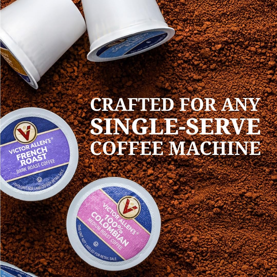 Victor Allen's Decaf Donut Shop Blend, 80 Count, Single Serve Coffee Pods for Keurig K-Cup Brewers