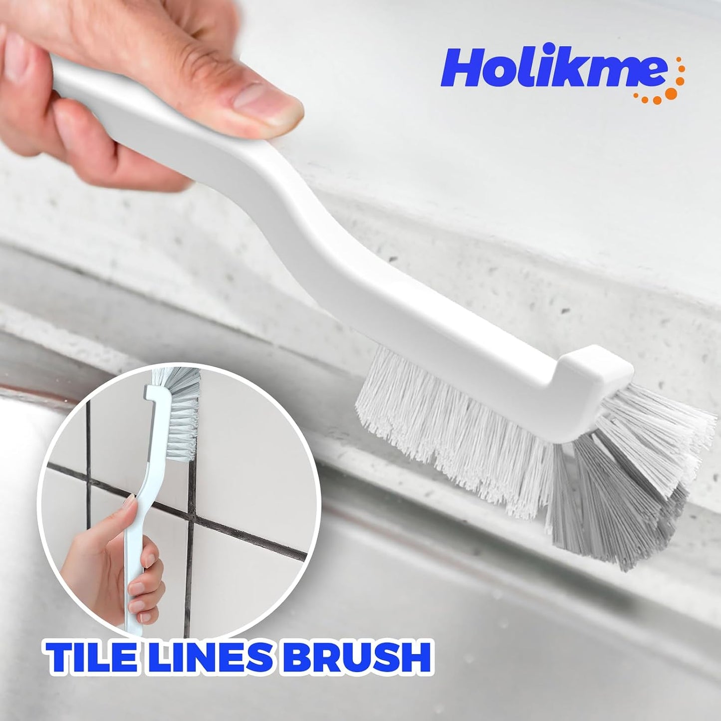 Holikme Dish Brush Cleaning Brush Set for Cleaning Groove Gap,Green | Dish Brush Set Cleaning Brush Set, Scouring Pad for Cleaning, Groove Gap Brushes for Pot, Pan, Abrasive Wheel Brushes