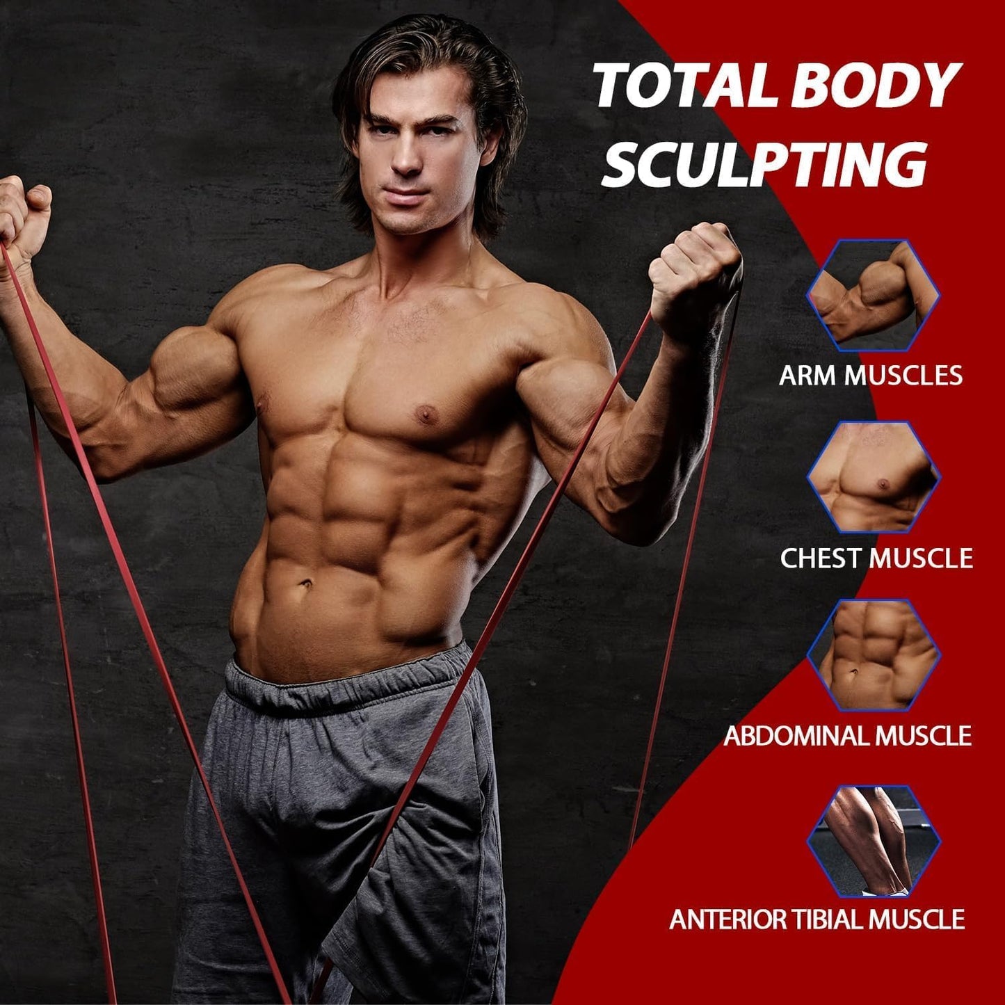 LEEKEY Resistance Bands for Working Out and Fitness Training