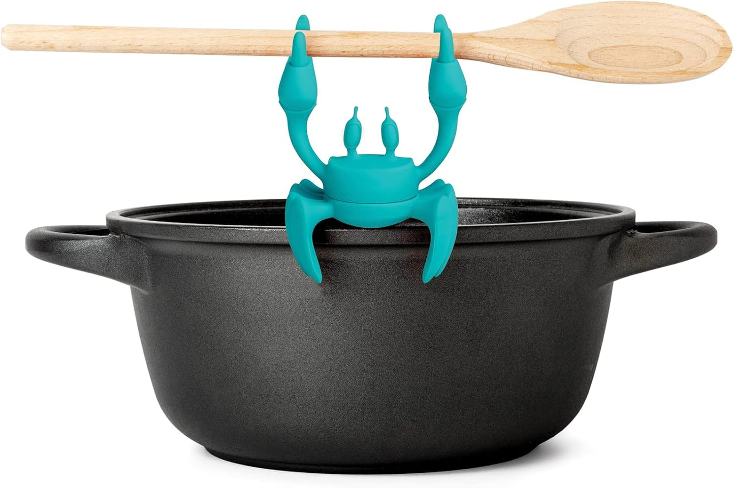 OTOTO 2 in 1 Silicone Spoon Rest & Steam Releaser - Large Spoon Holder for Stove Top - Unique and Useful Gift for Cooking - Heat Resistant Utensil Rest, Kitchen Gadgets, Red Gift (Red the Crab)