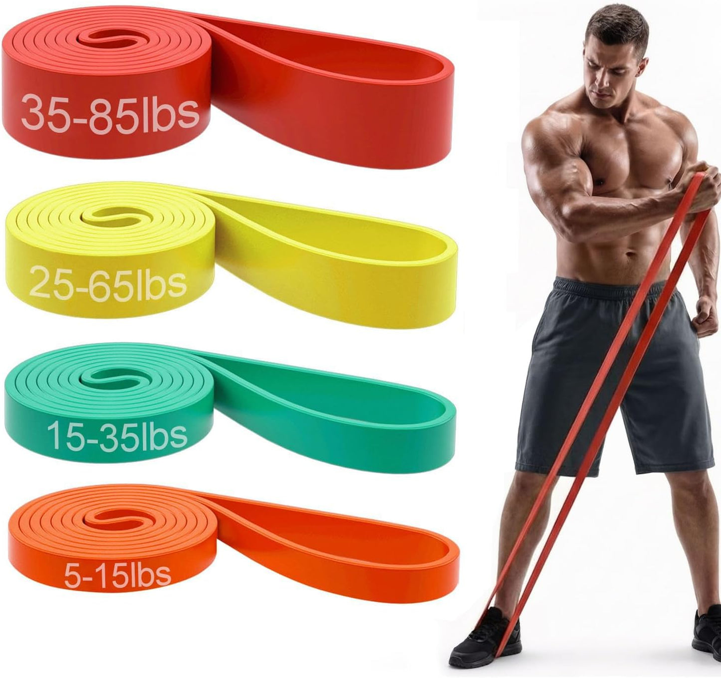 Pull Up Bands, Resistance Bands Set for Men & Women, Exercise Workout Bands